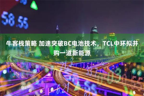 牛客栈策略 加速突破BC电池技术，TCL中环拟并购一道新能源